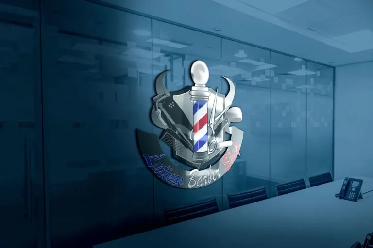 Barbershop logo mockup