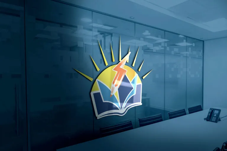 Education logo logo mockup