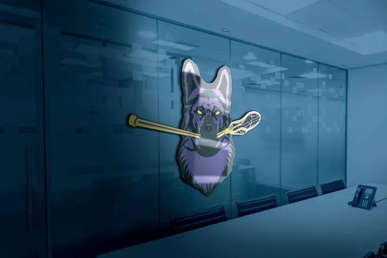 Lacrosse mascot logo mockup