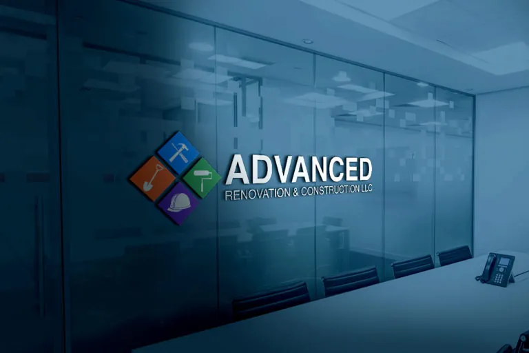 Advanced renovation logo mockup