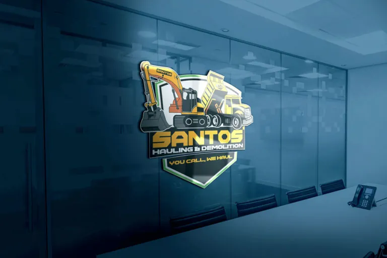 Santos Hauling & Demolition logo mockup