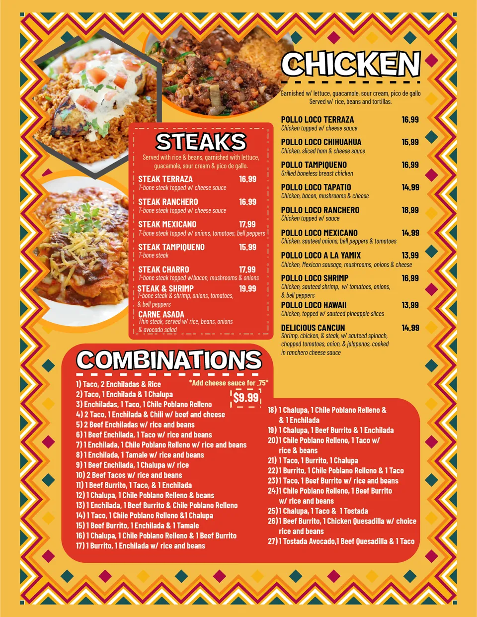 La Terraza menu, page 8