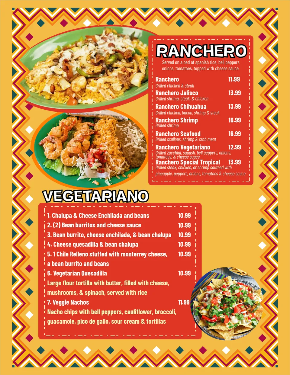 La Terraza menu, page 6